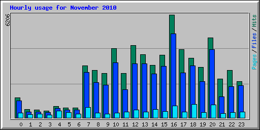 Hourly usage for November 2010
