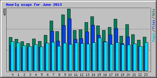 Hourly usage for June 2013