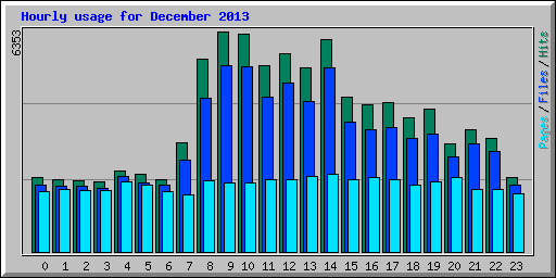 Hourly usage for December 2013