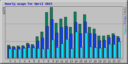 Hourly usage for April 2015