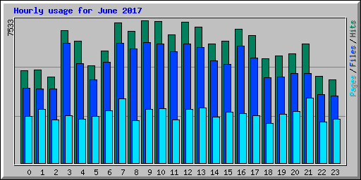 Hourly usage for June 2017