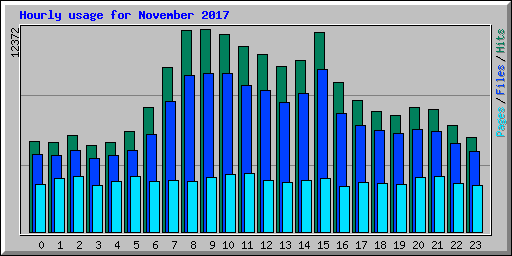 Hourly usage for November 2017