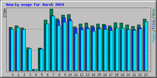 Hourly usage for March 2024