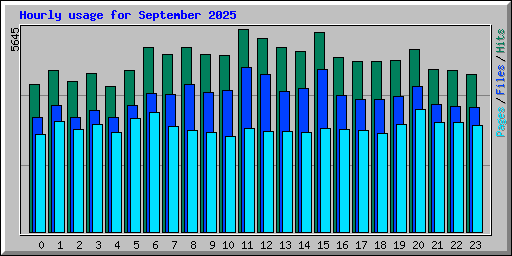 Hourly usage for September 2025